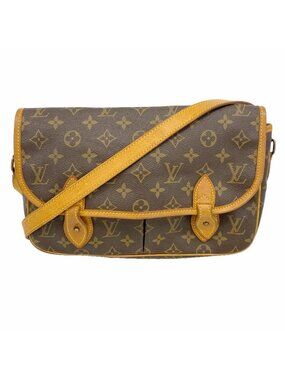 Louis Vuitton Shoulder Bag Monogram Gibeciere MM Brown